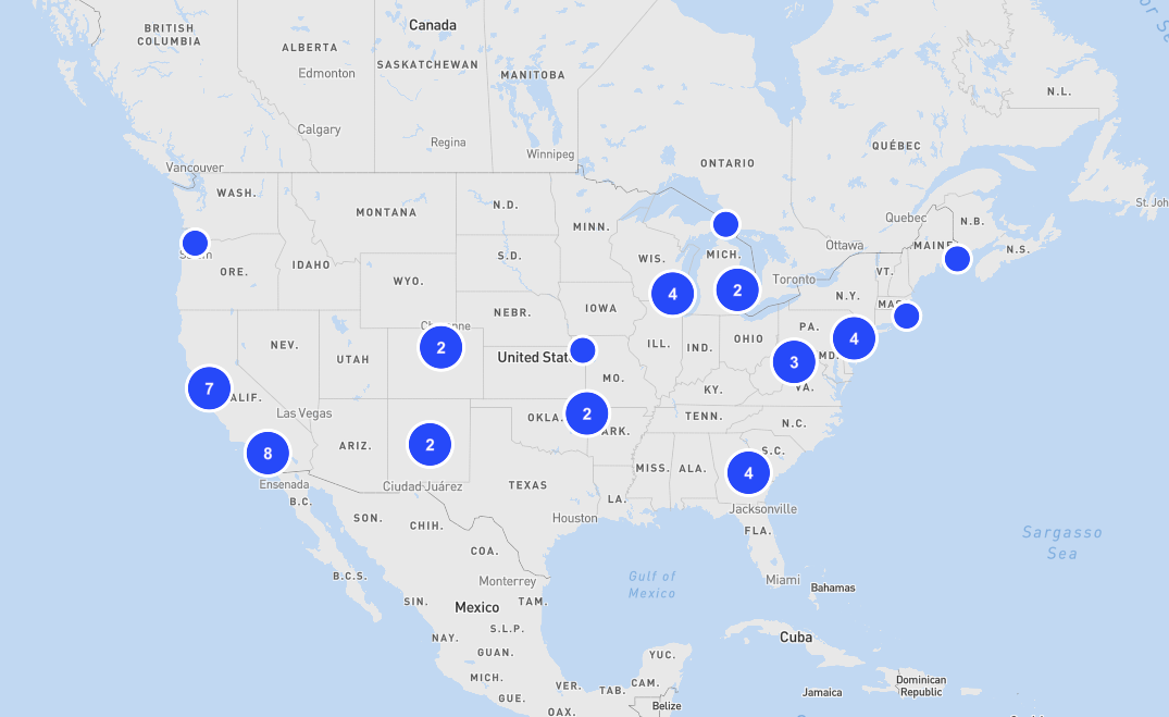 Map of Mayday Actions