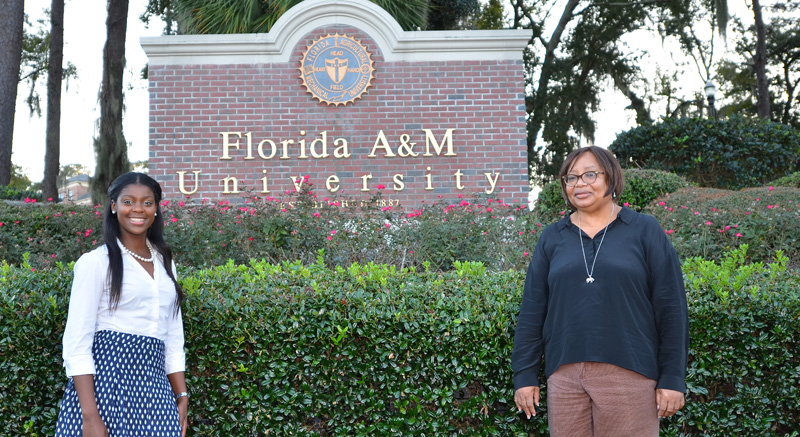 Tiffany McClary, FAMU Student Florida Education Association President , and Elizabeth Davenport, FAMU Professor of Education. 