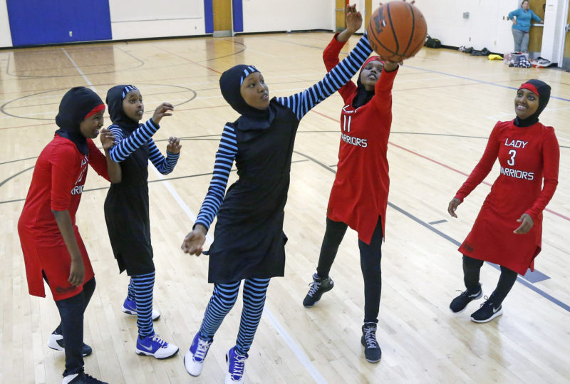 muslim students PE class