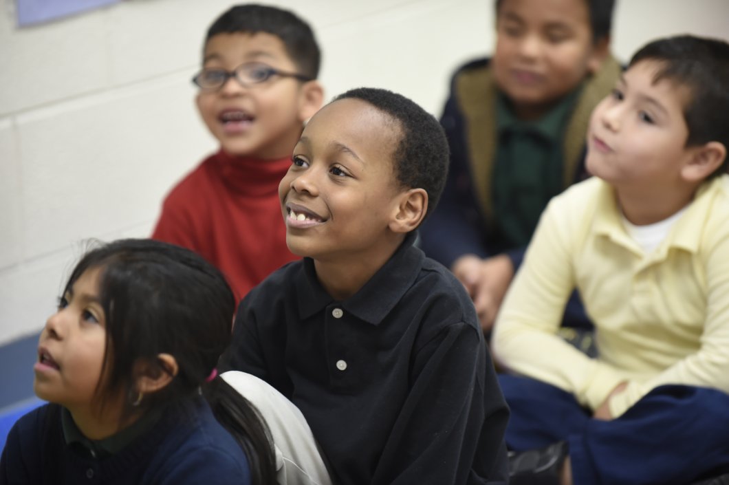 Students smiling