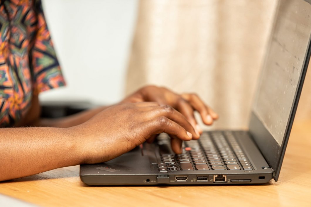 image of woman writing email