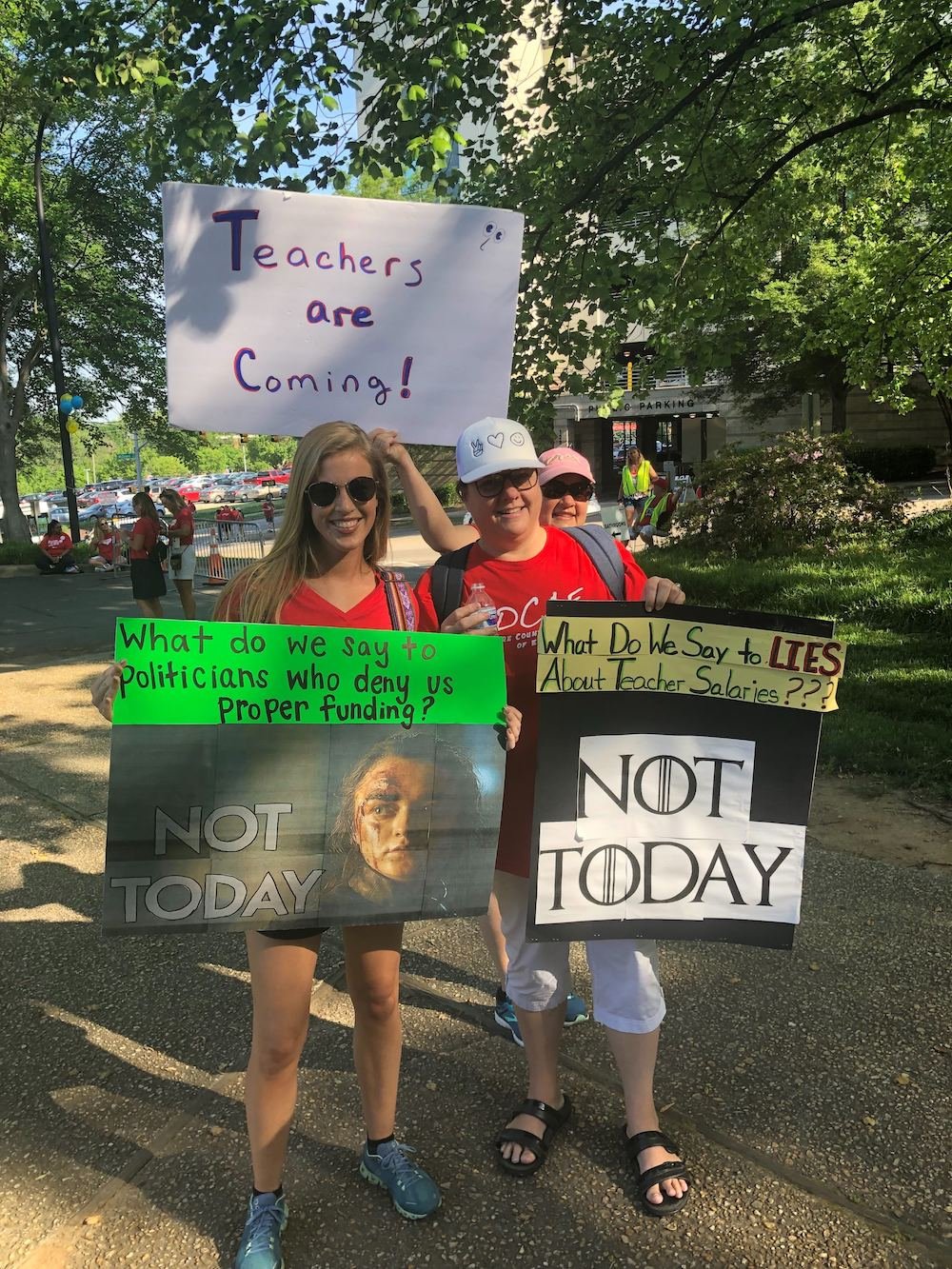 Red for Ed march in North Carolina