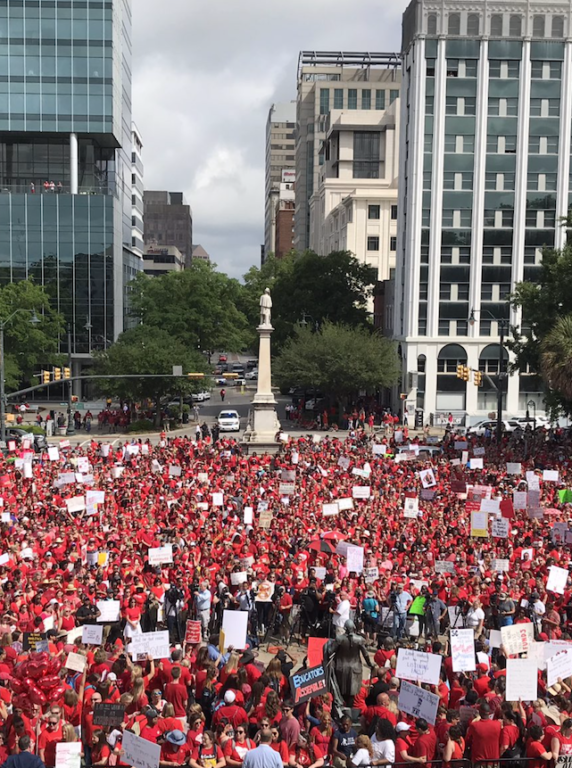 Red for Ed march in South Carolina