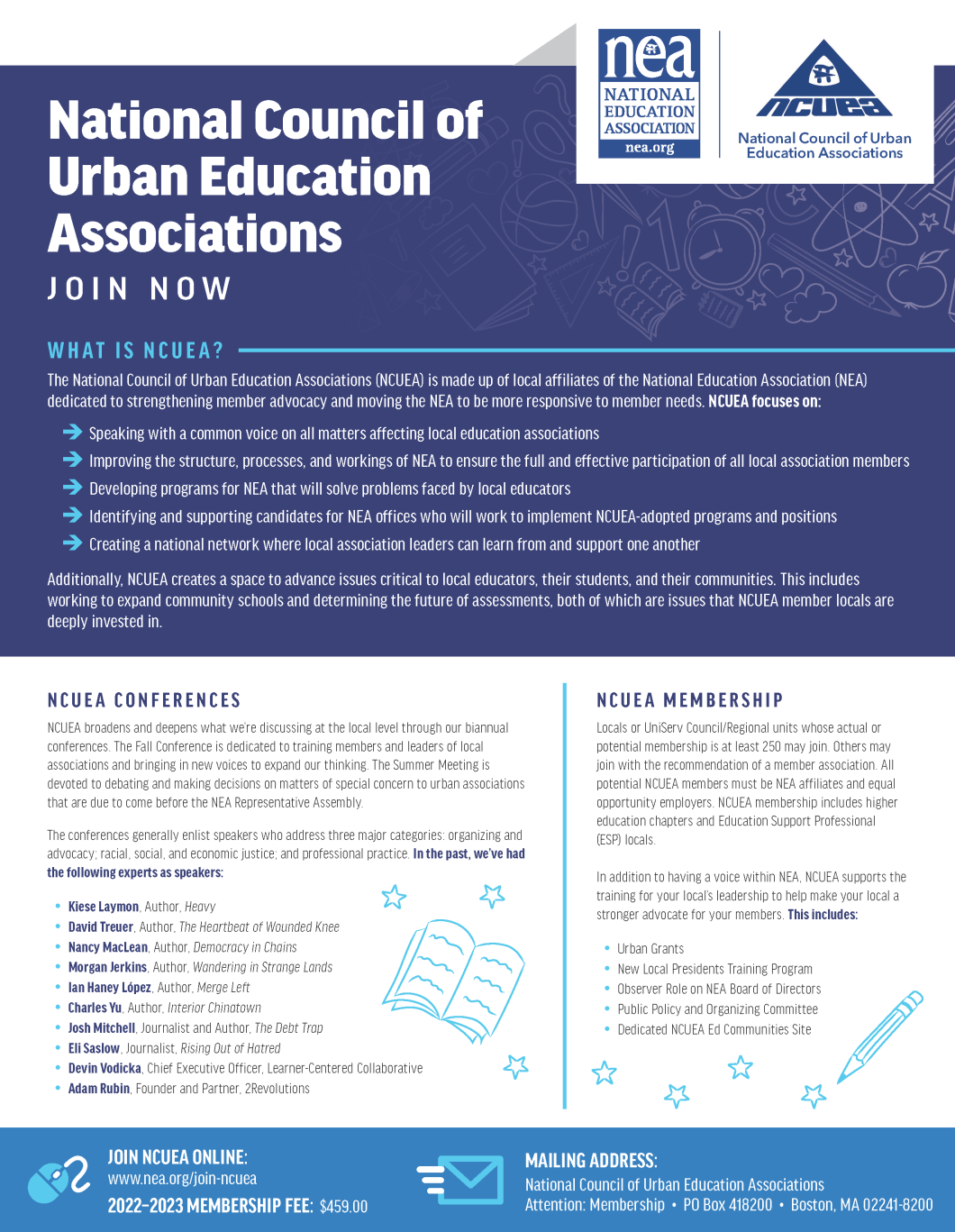 NCUEA Reasons to Join Flyer