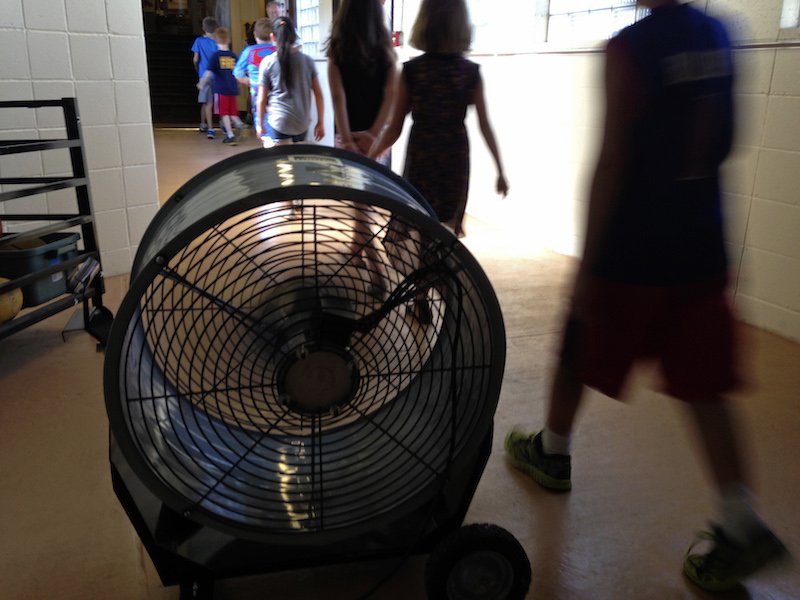 hot temperatures in school