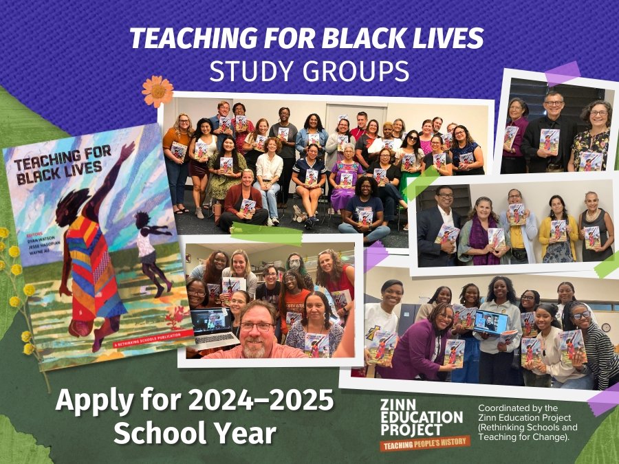 Teaching for black lives study groups ad
