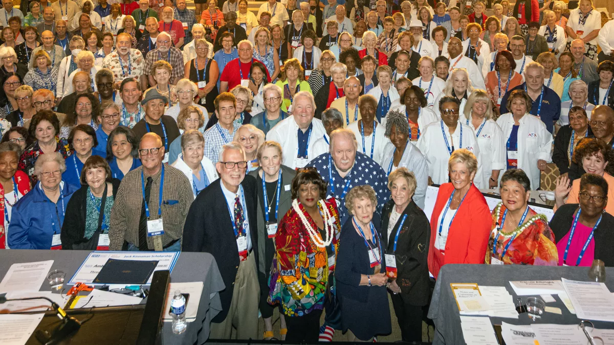 large group photo of attendees to the 2024 NEA Retired Annual Meeting