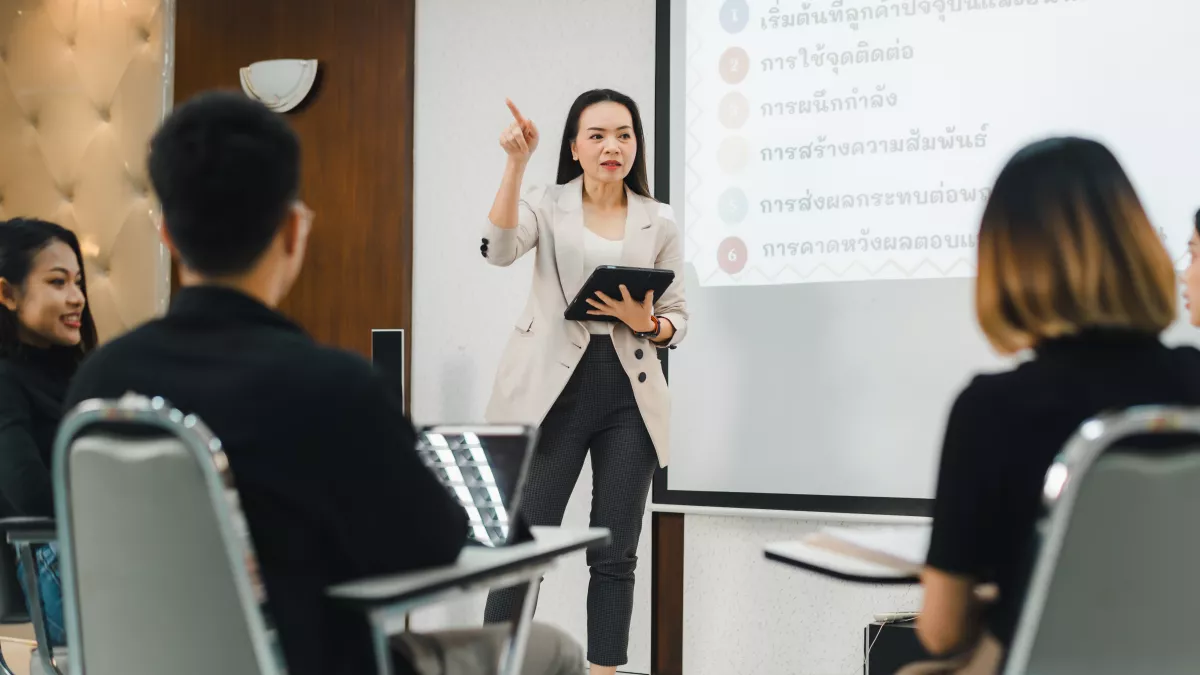College faculty in classroom