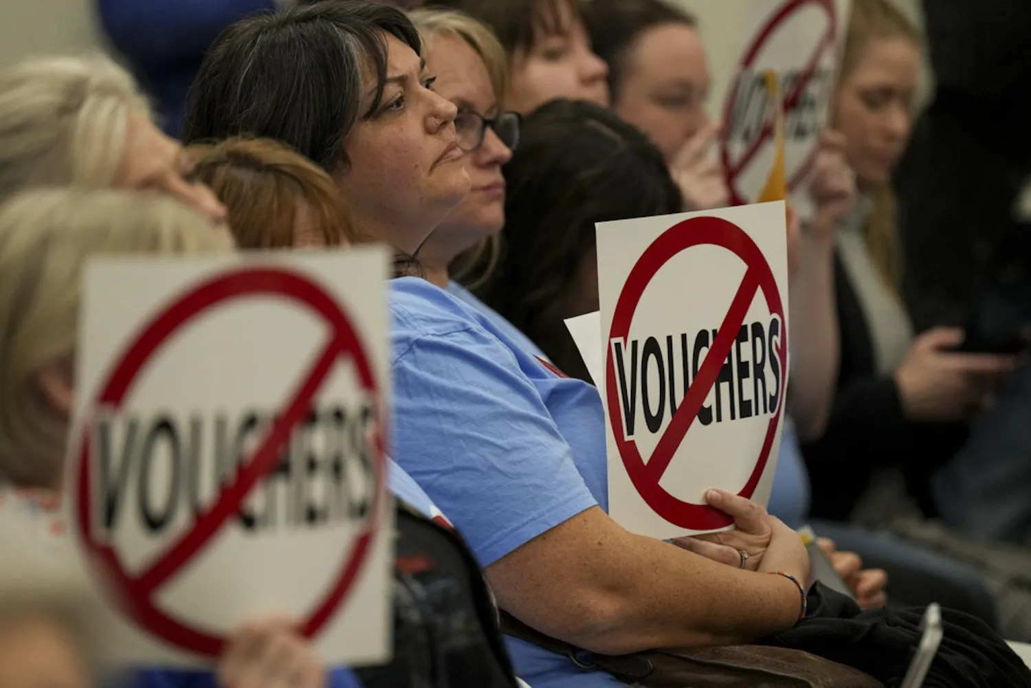 vouchers protest