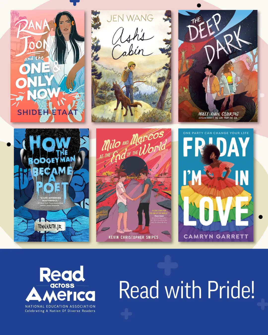 A collage of picture book covers for Pride Month