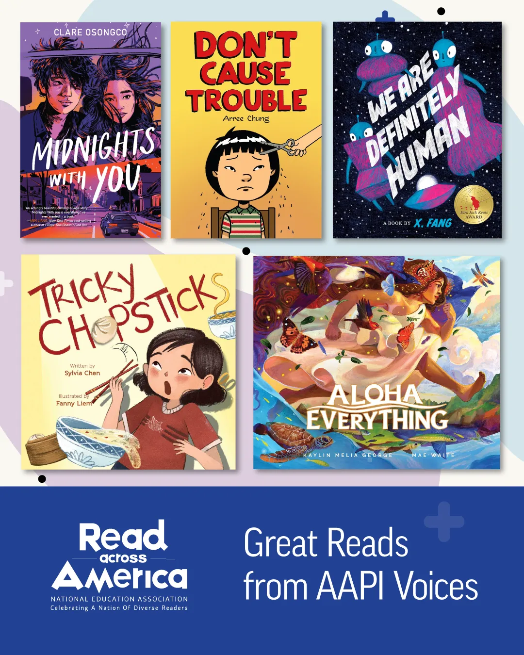 A collage of picture book covers for Asian America and Pacific Islanders Month