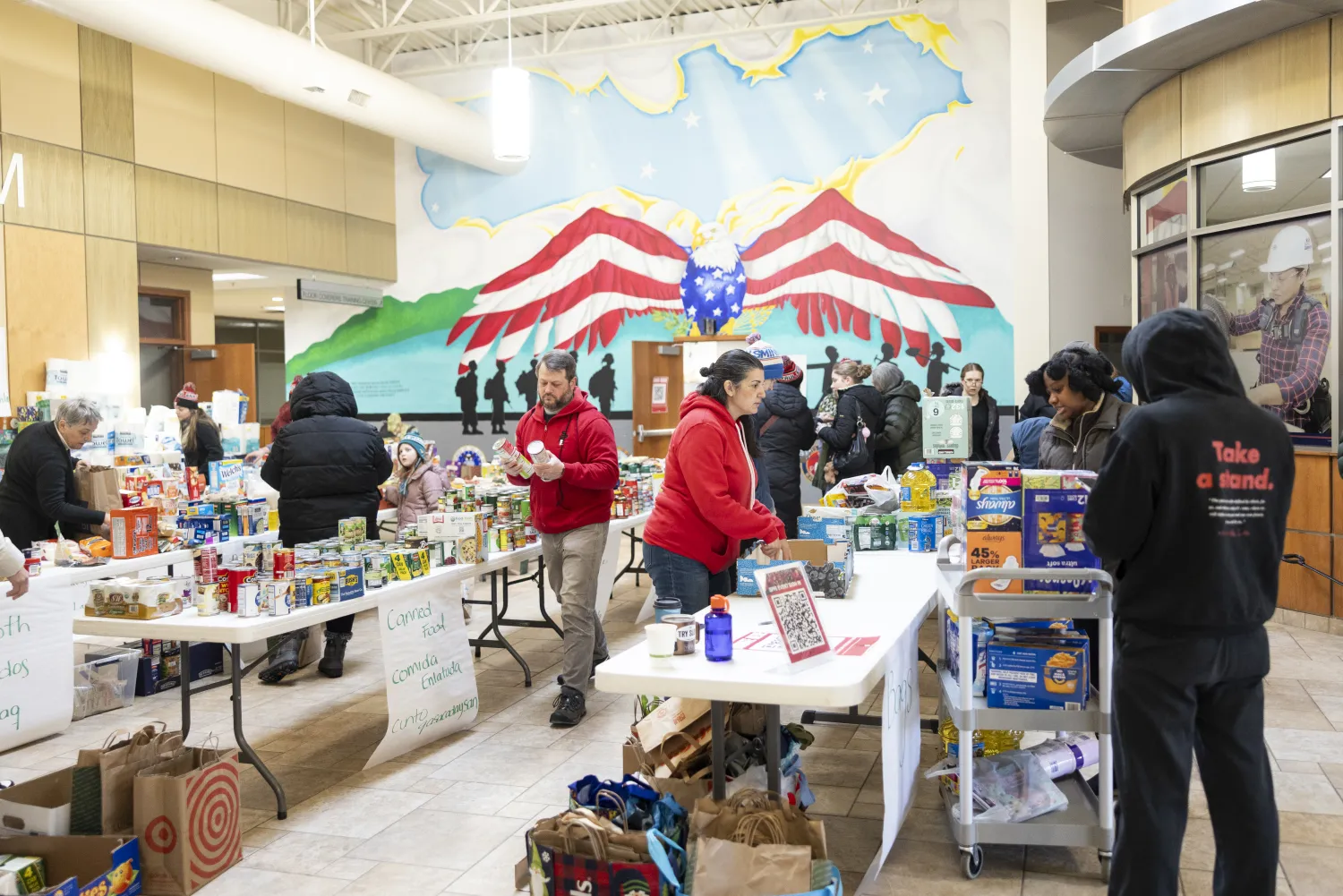 Donated food and products