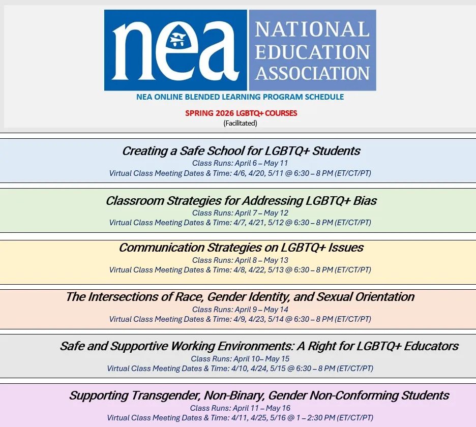 2026 LGBTQ Courses Schedule