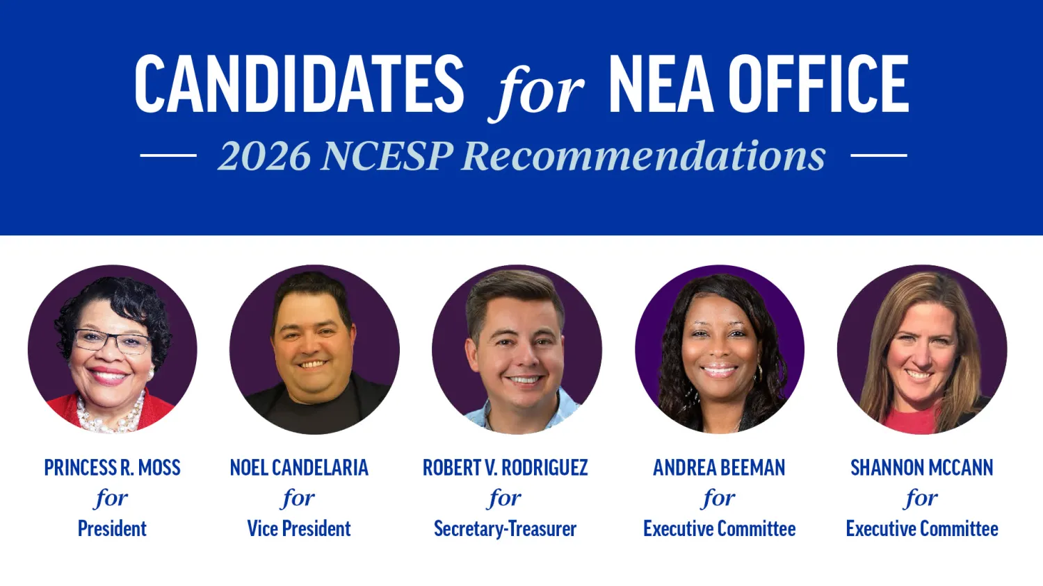 NCESP Recommended Candidates for NEA Office 2026