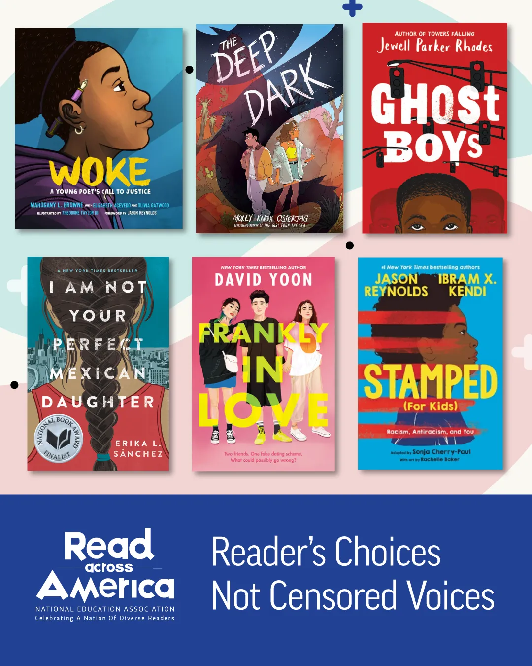 Collage of book covers from the 2026 Read Across America Calendar and text that says Reader's Choices not Censored Voices