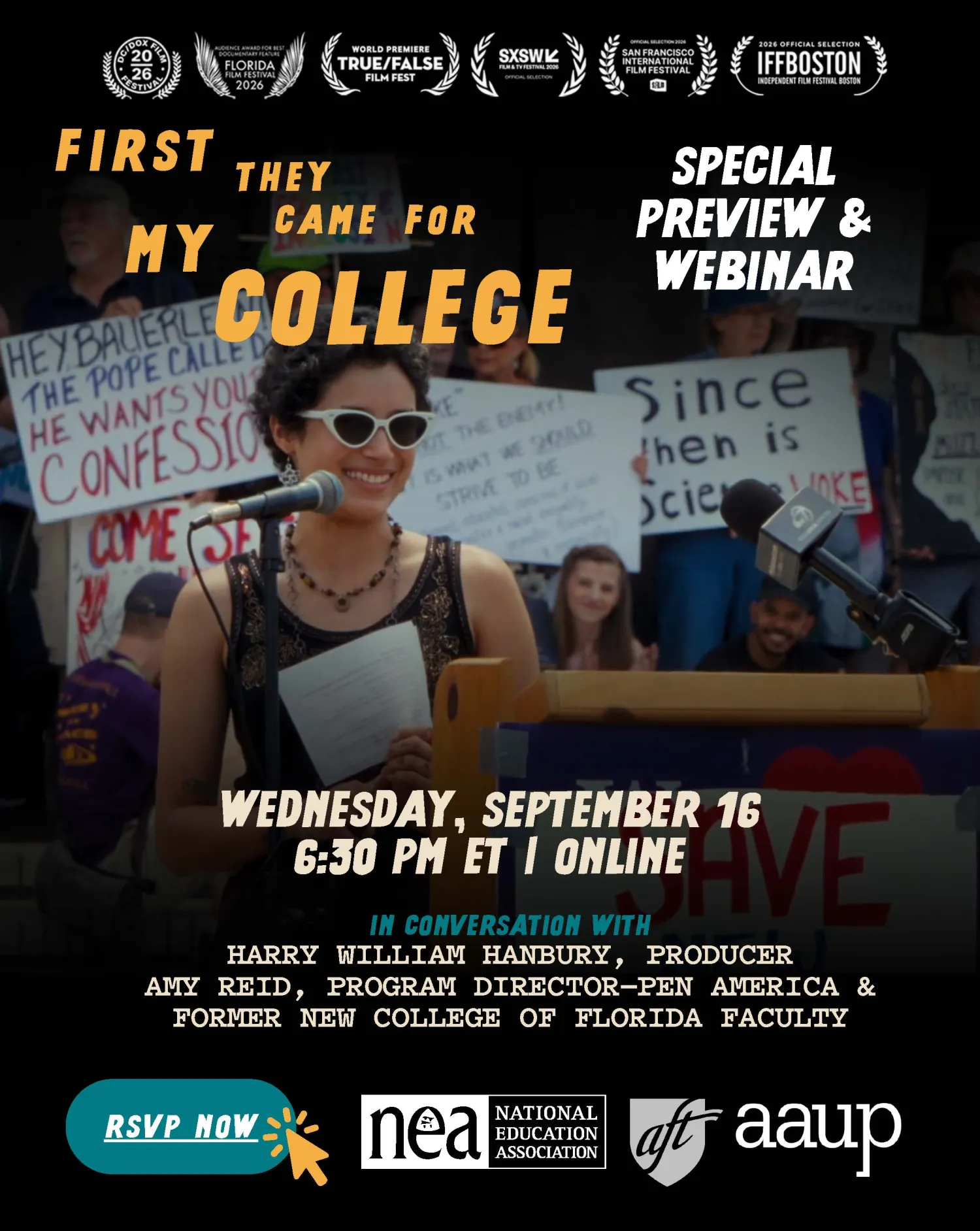First They Came for My College Poster