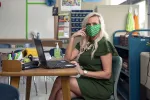 NEA member Lindsey Jensen in her classroom