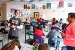 NEA President Becky Pringle visits a classroom in Polk County, Georgia