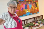 Pat Shepard learning to prepare a traditional four-course meal in Oaxaca, Mexico