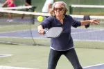 NEA-Retired Member Susan Feiner playing pickleball