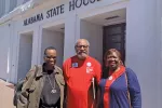 Norma Sanders lobbies with fellow retired educators at the Alabama State House.