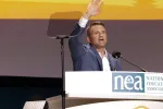 This Years NEA Friend of Education, Dr. Josh Cowen accepts award at the 2025 NEA Representative Assembly in Portland, Oregon