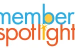 Colorful illustration of a "Member Spotlight" graphic. 