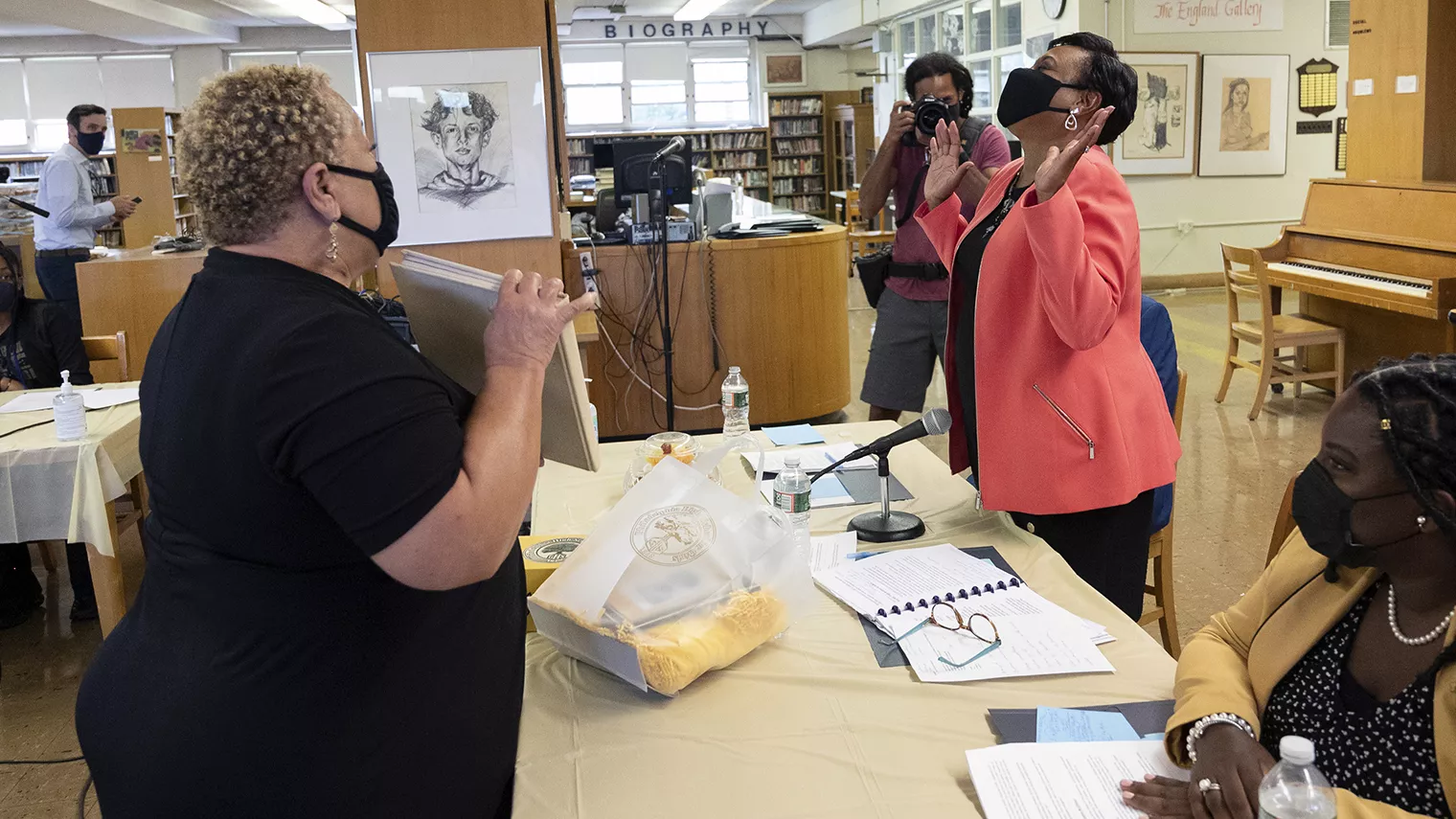 NEA President Becky Pringle expresses excitement over receiving a replacement copy of her high school yearbook.