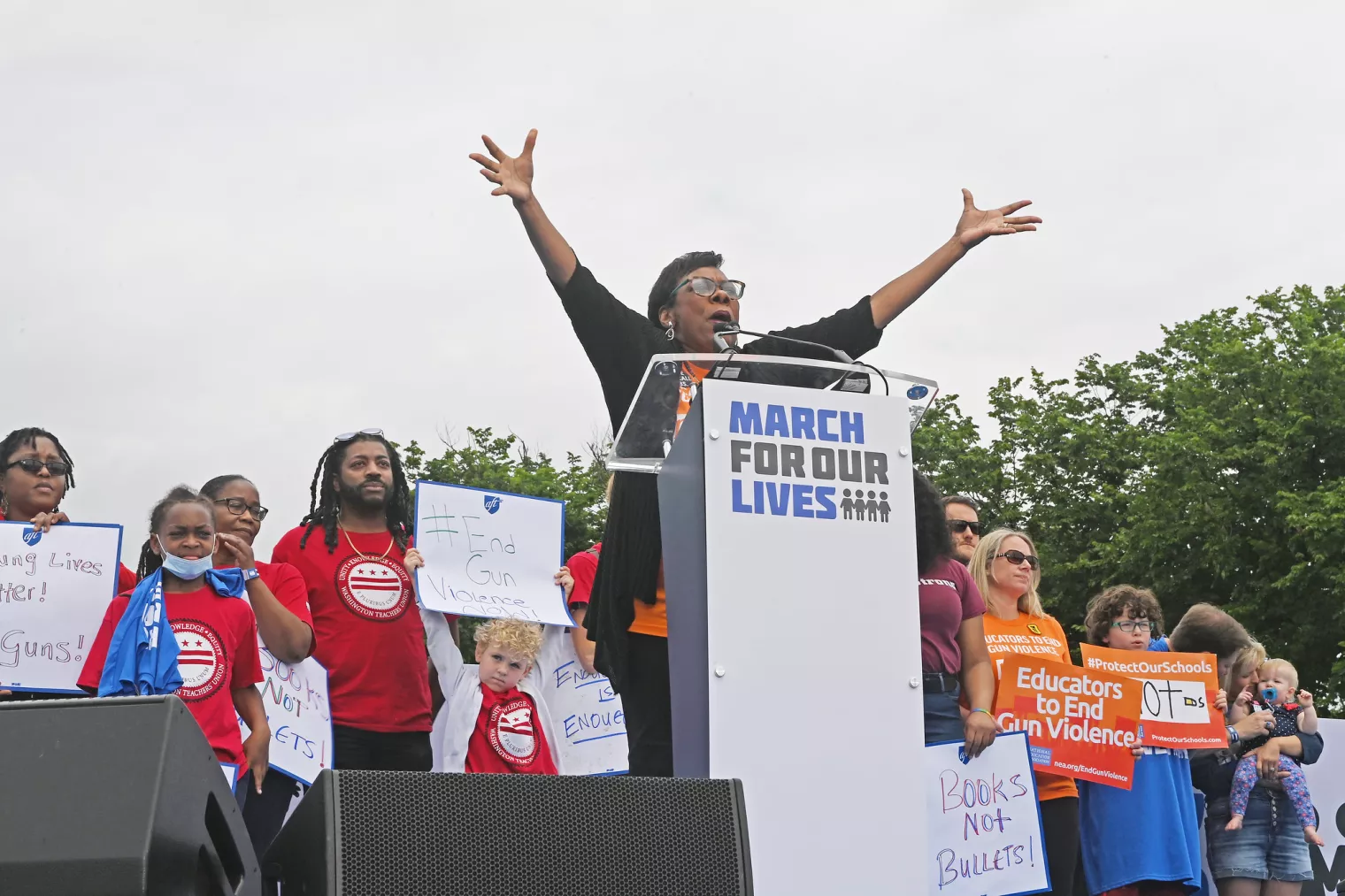 Becky Pringle at the March for Our Live