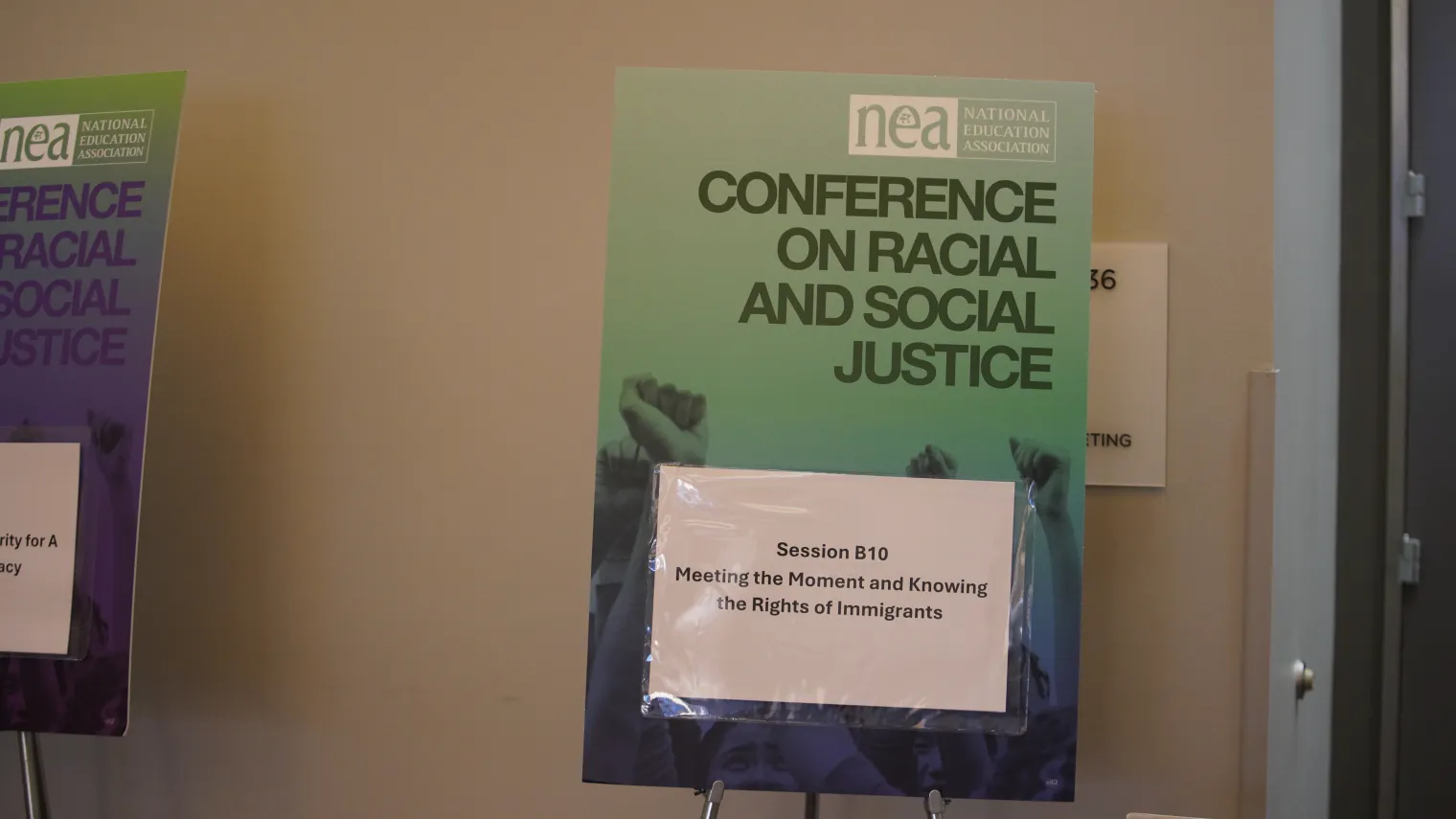 CRSJ conference sign