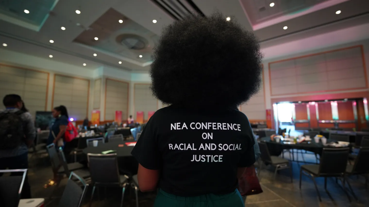 Woman wearing CRSJ T-shirt