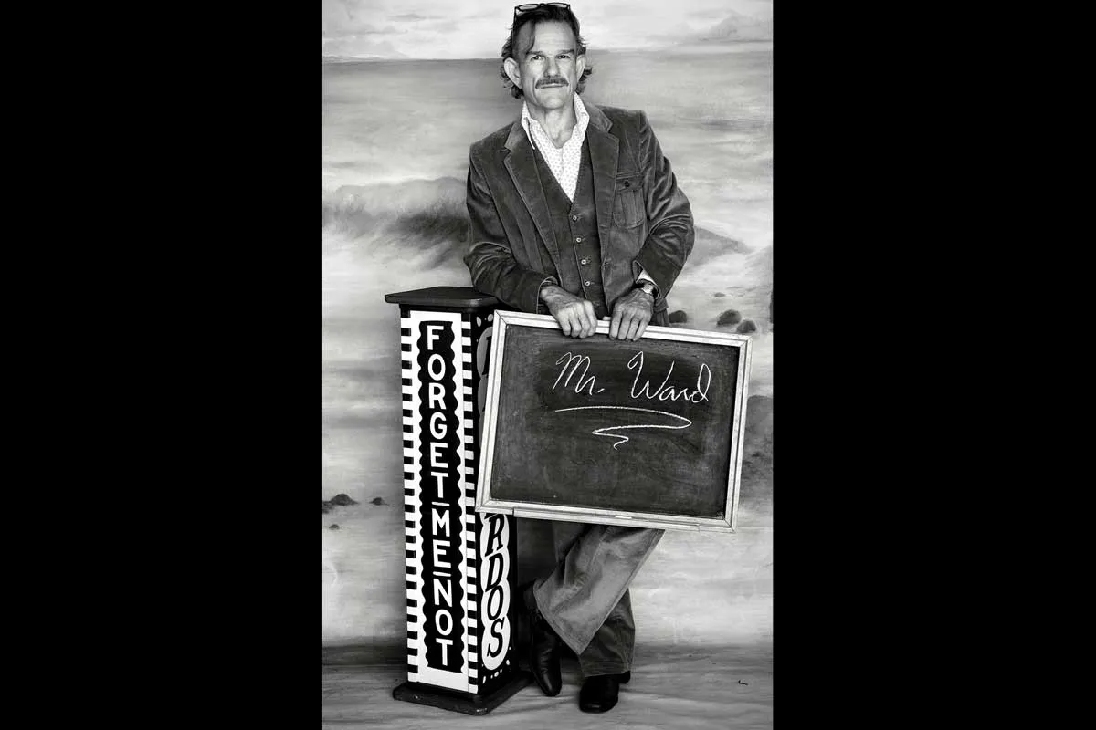 Black and white image Mr. Ward.