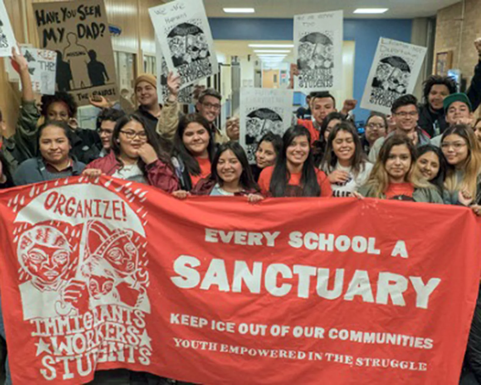 Milwaukee students promoting their school as a sanctuary school for immigrants