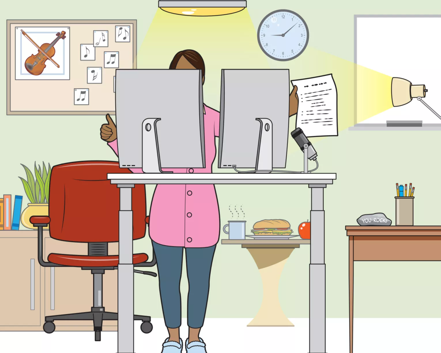 Working from home illustration