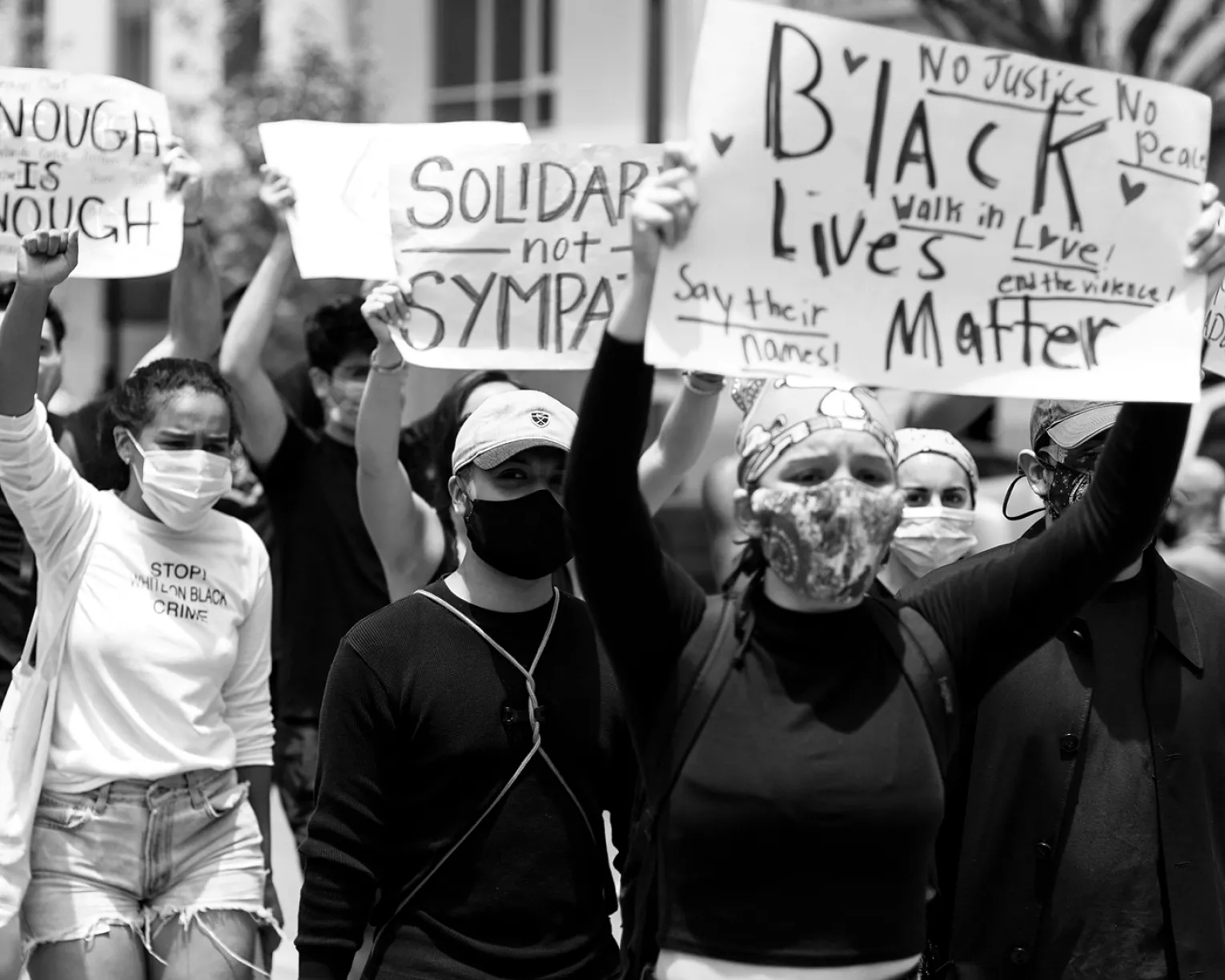students participate in Black Lives Matter demonstration
