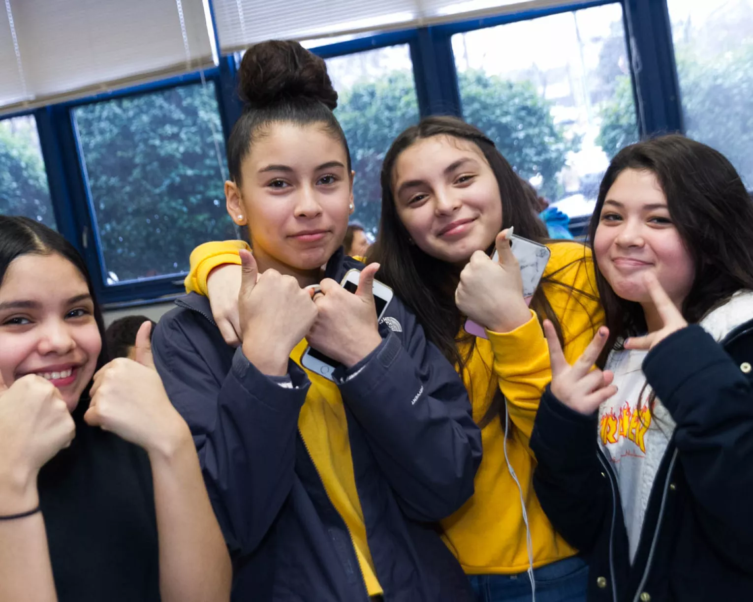 students and a community school