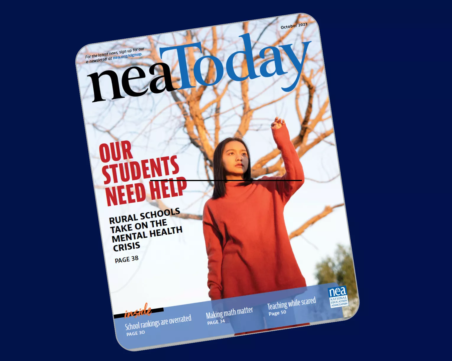 October 2023 cover of NEA Today magazine print issue