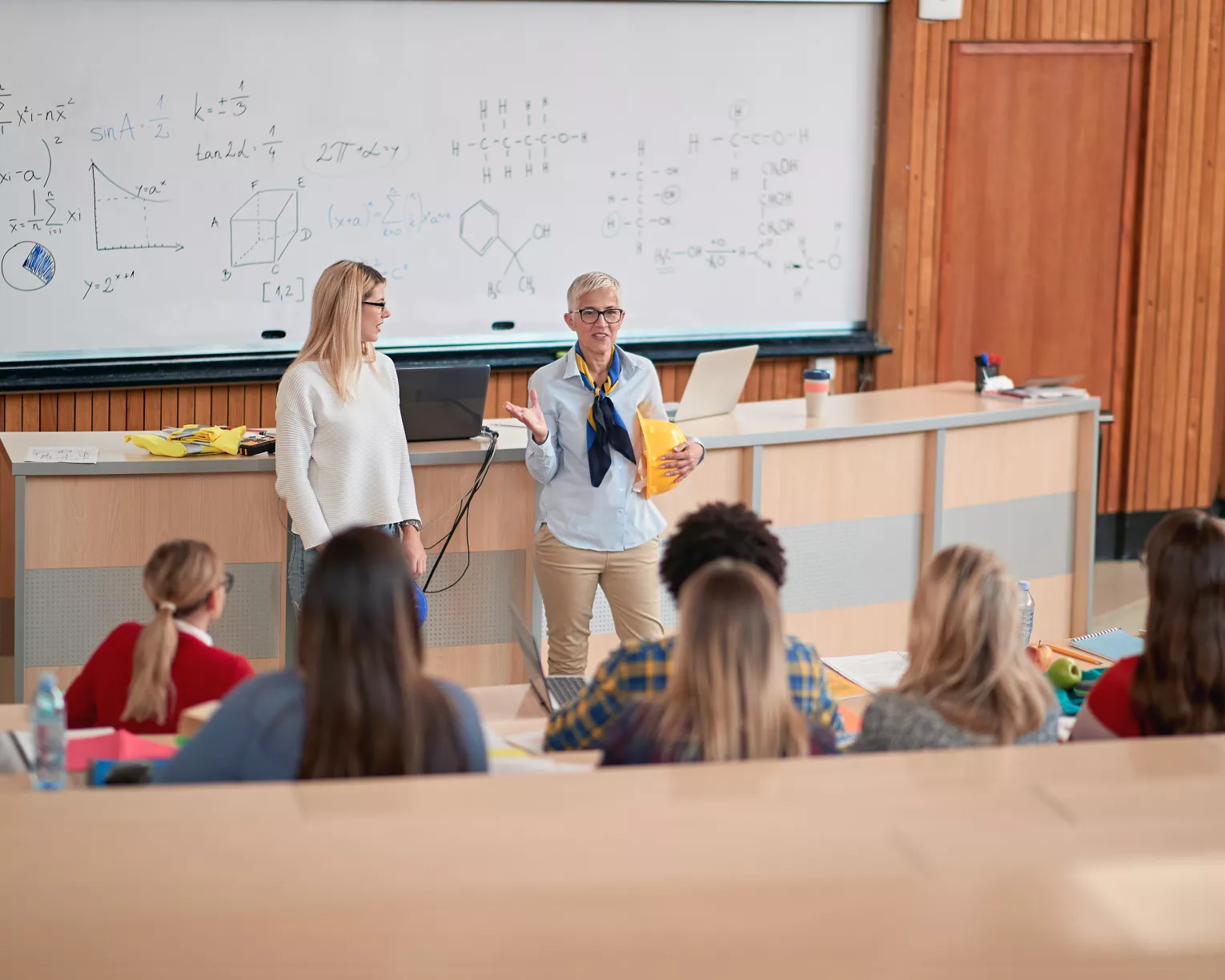 Faculty in lecture hall