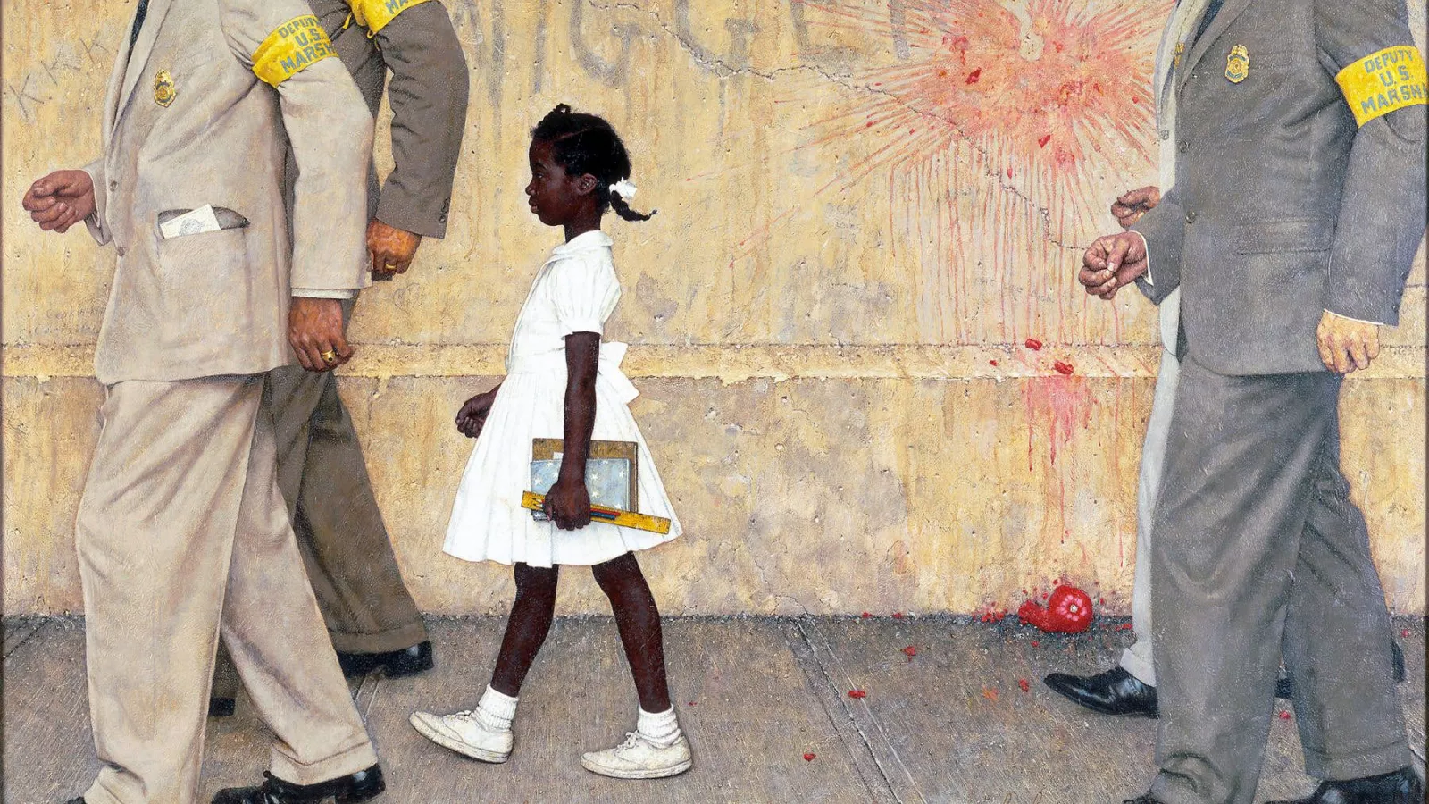 Ruby Bridges painting by Norman Rockwell