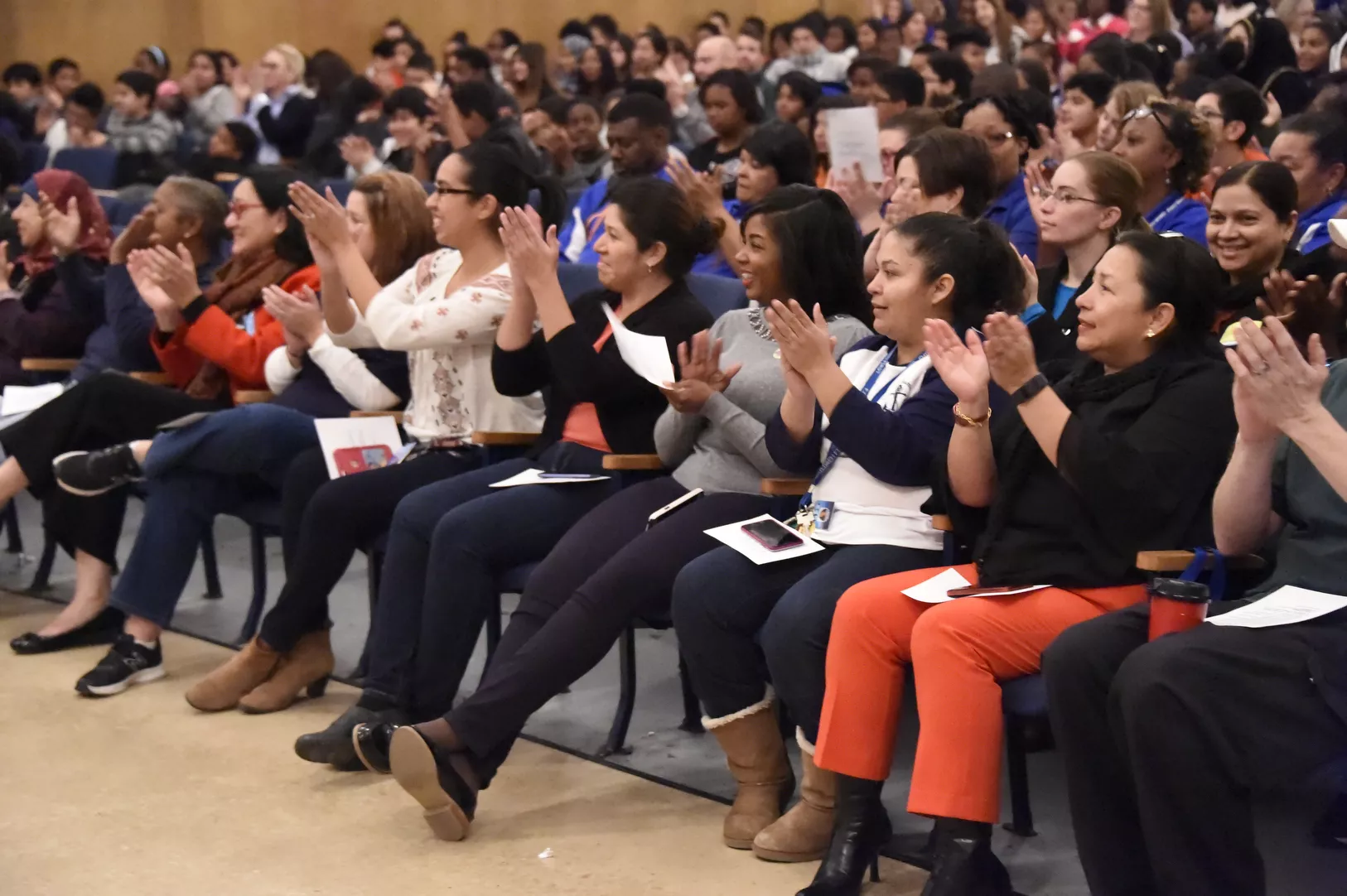 Community members in auditorium