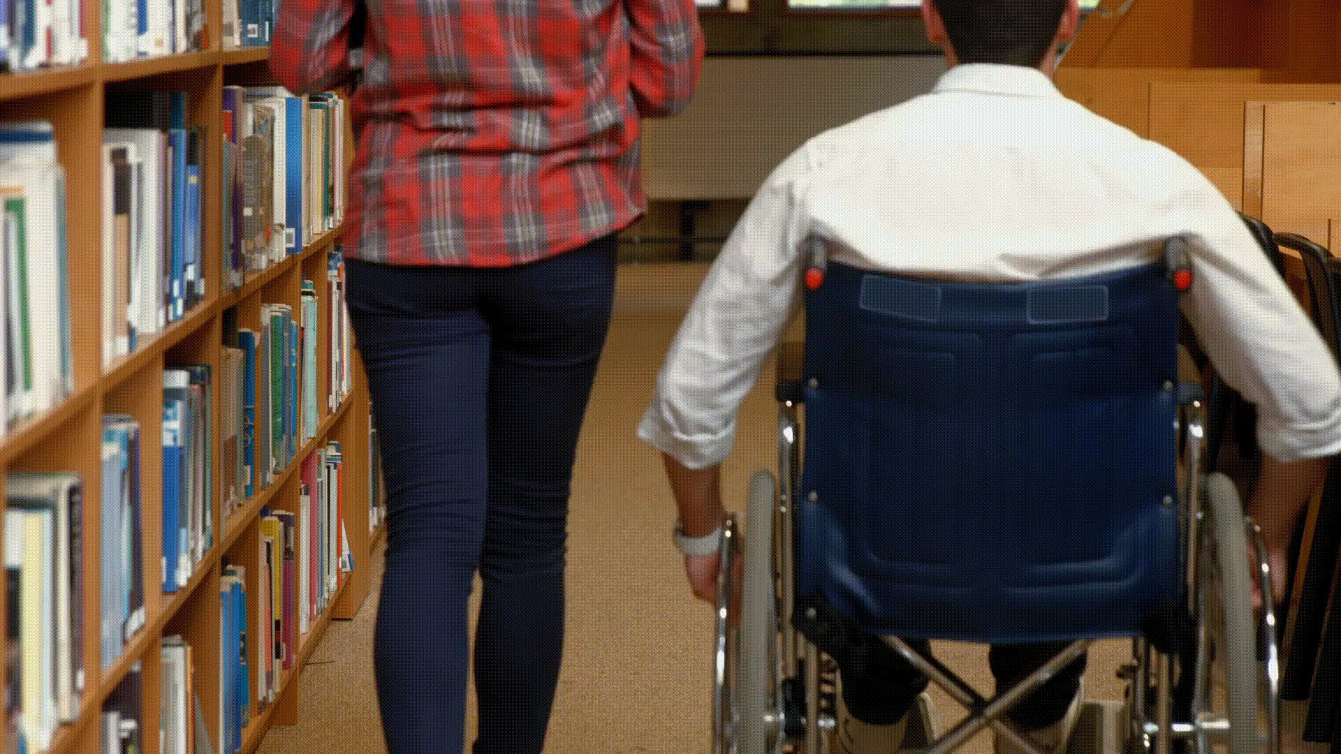 Student in wheelchair