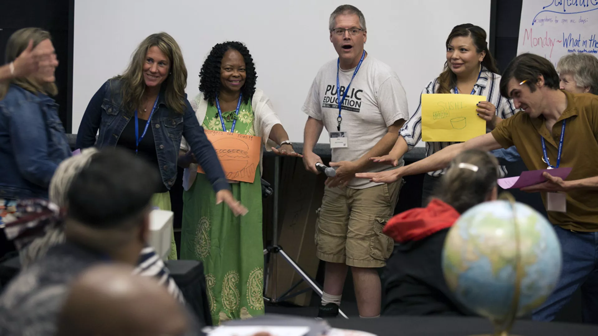 educators at conference workshop