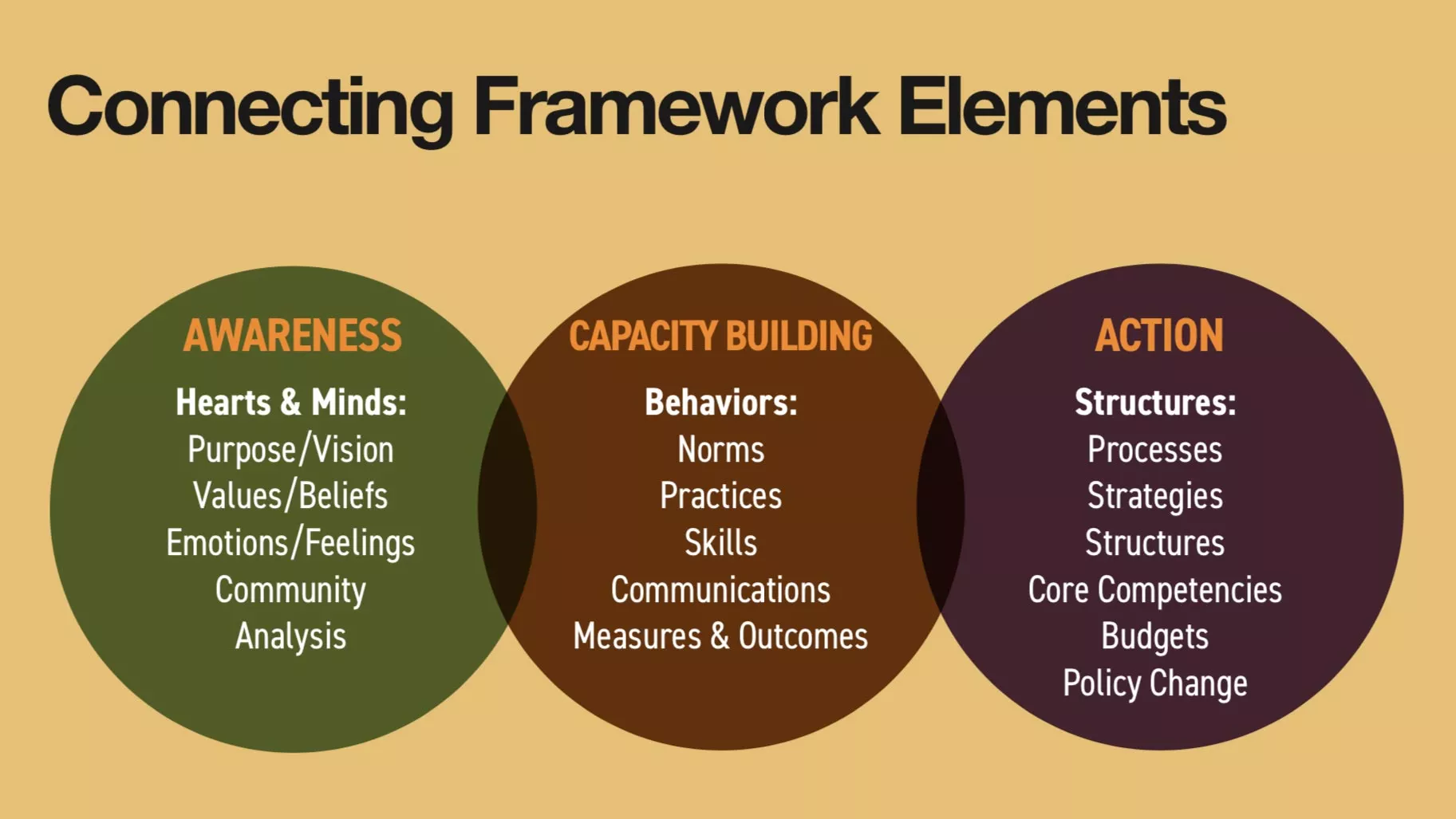 Key elements of NEA's framework