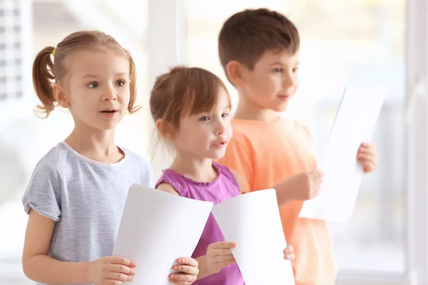 Children singing