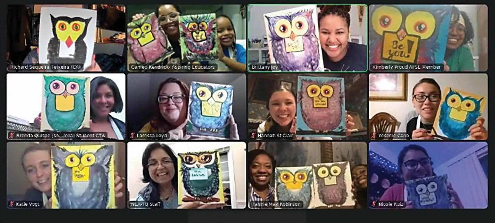 aspiring educators zoom call