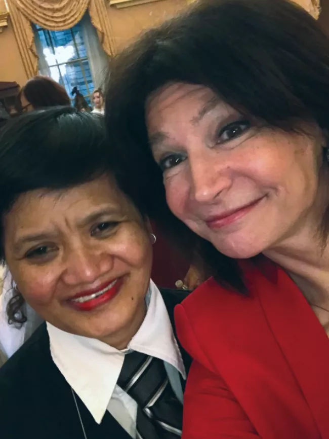 Evelyn Fabito and Lily Eskelsen Garcia