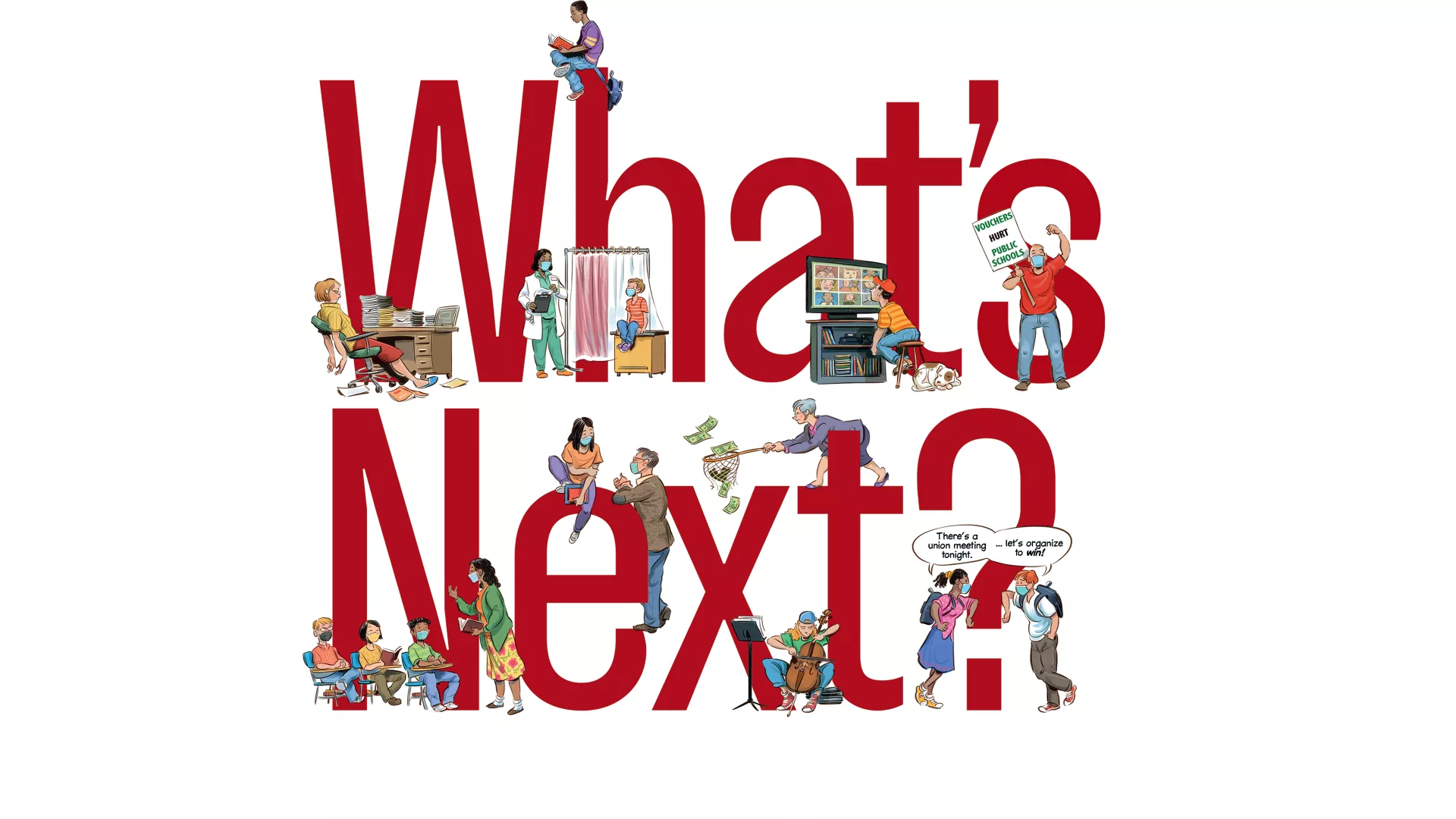 illustration of the words What's Next