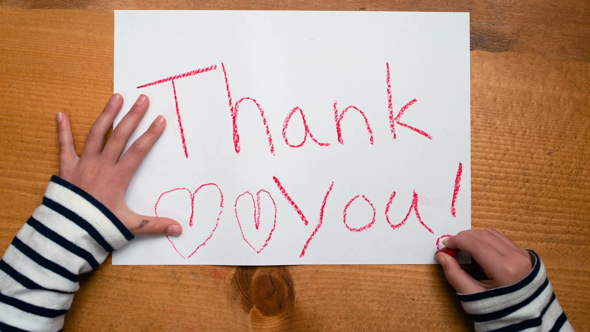 Thank you note from child