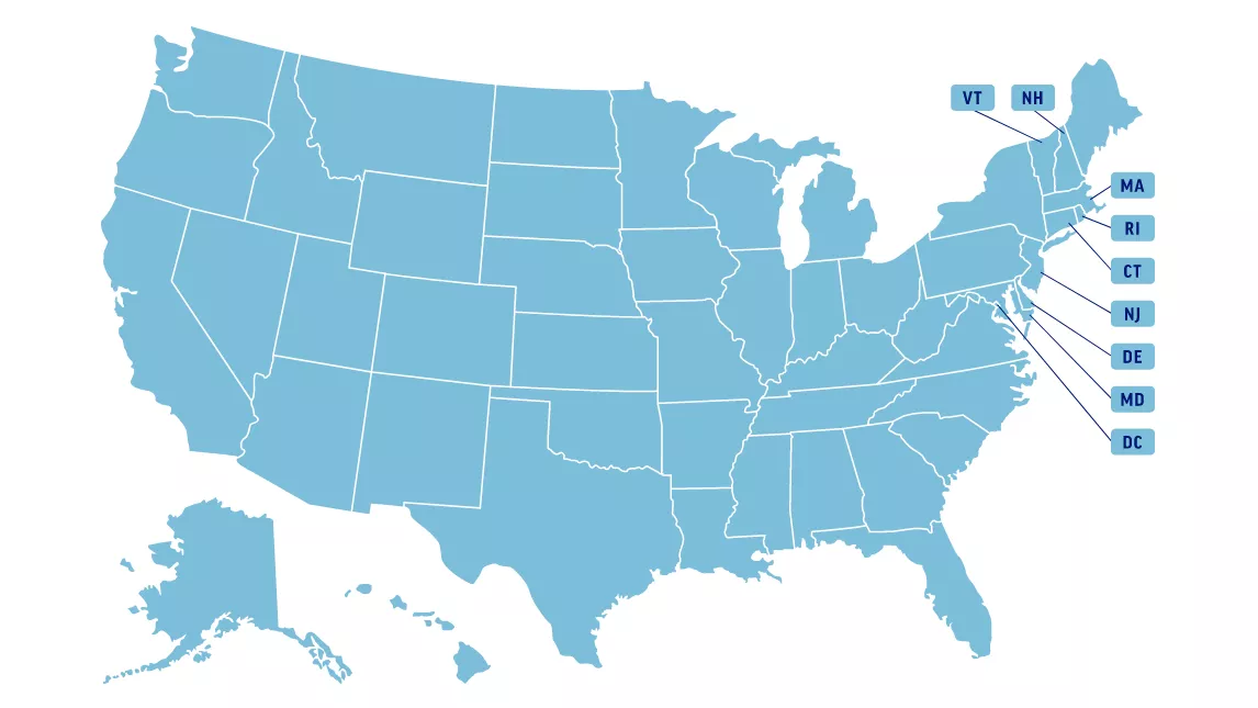 map of the US