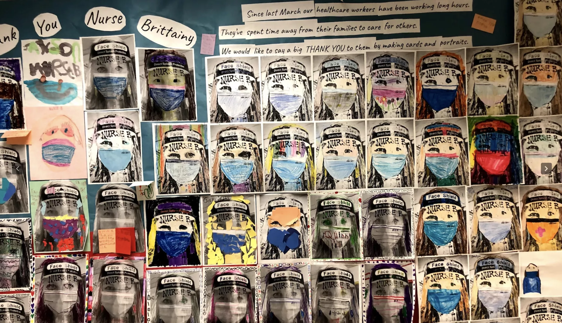 art students say thanks to healthcare workers